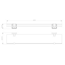 Стеклянная полка для ванной WONZON & WOGHAND, Бронза (WW-7227)