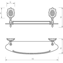 Стеклянная полка Migliore Cleopatra 16664 Хром