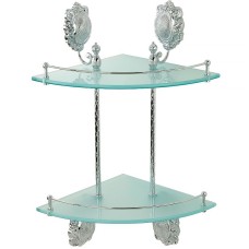 Стеклянная полка Migliore Cleopatra 16667 угловая Хром