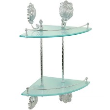 Стеклянная полка Migliore Cleopatra 16667 угловая Хром