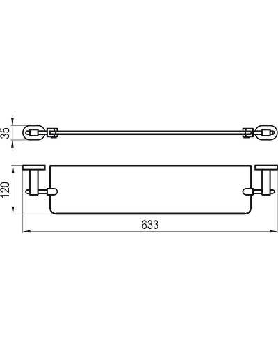 Стеклянная полка Ravak Chrome X07P195 Хром