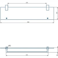 Стеклянная полка Haiba HB8407-4 Бронза