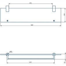 Стеклянная полка Haiba HB8407-4 Бронза