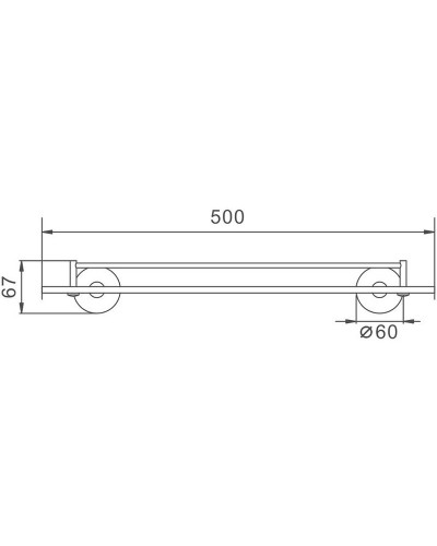 Стеклянная полка Haiba HB8307 Нержавеющая сталь