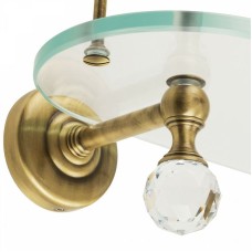 Стеклянная полка Migliore Amerida 16564 Бронза с кристаллами Swarovski