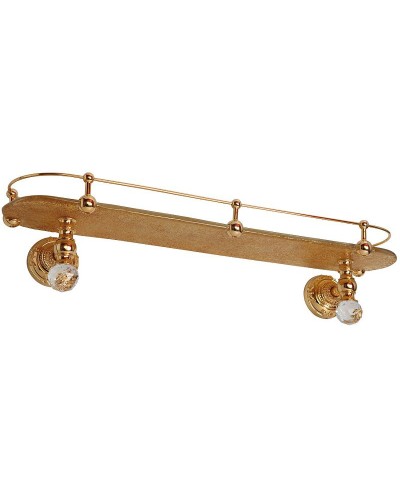 Стеклянная полка Migliore Cristalia 16839 Золото с кристаллами Swarovski