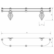 Стеклянная полка Migliore Elisabetta 17070 Золото