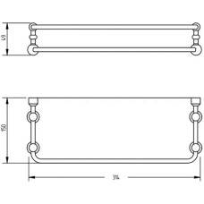 Стеклянная полка Migliore Complementi 21999 Хром