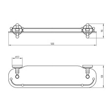 Стеклянная полка Migliore Mirella 17328 Золото