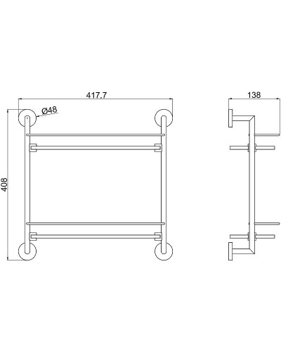Стеклянная полка Allen Brau Priority 6.31015-31 Черная матовая