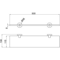 Стеклянная полка Allen Brau Priority 6.31013-BN Никель
