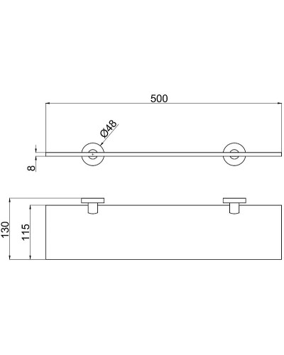 Стеклянная полка Allen Brau Priority 6.31013-BN Никель
