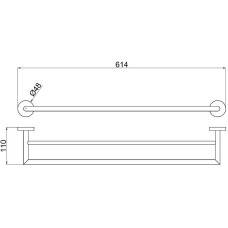 Полотенцедержатель Allen Brau Priority 6.31012-31 двойной Черный матовый
