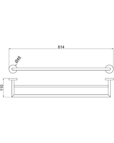 Полотенцедержатель Allen Brau Priority 6.31012-31 двойной Черный матовый