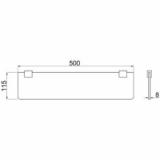Стеклянная полка Allen Brau Infinity 6.21012-31 Черная матовая