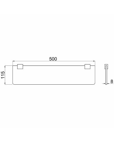Стеклянная полка Allen Brau Infinity 6.21012-31 Черная матовая