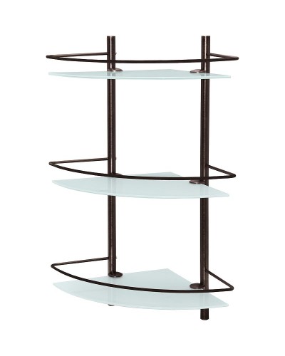 Стеклянная полка WasserKRAFT Isar K-3633 угловая Темная бронза