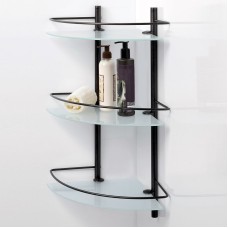 Стеклянная полка WasserKRAFT Isar K-3633 угловая Темная бронза