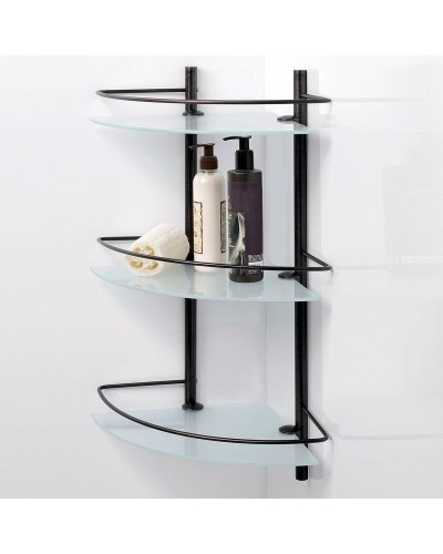 Стеклянная полка WasserKRAFT Isar K-3633 угловая Темная бронза