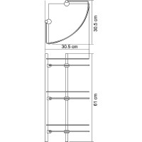 Стеклянная полка WasserKRAFT Isar K-3633 угловая Темная бронза