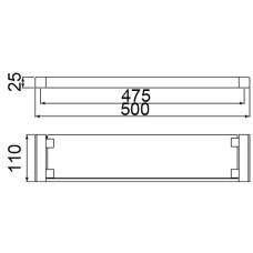 Стеклянная полка Timo Selene 10072/00 Хром