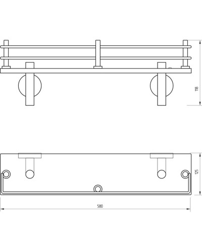 Стеклянная полка Migliore Fortis 31767 Черный матовый