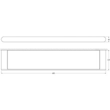 Стеклянная полка Artwelle Schwarz 60 7727 Черная матовая