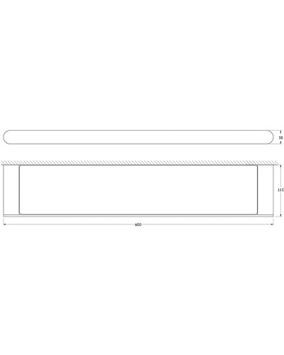 Стеклянная полка Artwelle Schwarz 60 7727 Черная матовая