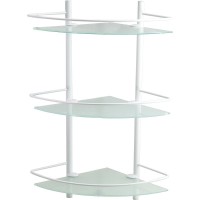 Стеклянная полка WasserKRAFT K-3133W угловая Белая