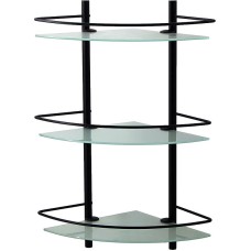 Стеклянная полка WasserKRAFT K-3133B угловая Черная