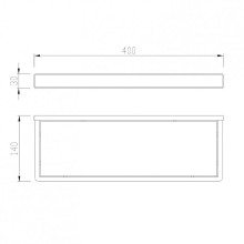 Стеклянная полка Abber Westen AA1759 Хром