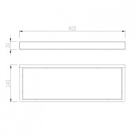 Стеклянная полка Abber Westen AA1759G Золото матовое