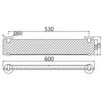 Полка стеклянная 60 см Jaquar Continental ACN-CHR-1171N