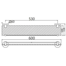 Полка стеклянная 60 см Jaquar Continental ACN-CHR-1171N
