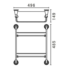 Полка стеклянная 49,6 см Art&Max Bianchi AM-E-2611-D-CR