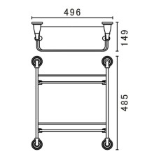 Полка стеклянная 49,6 см Art&Max Bianchi AM-E-2611-D-BR