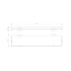Стеклянная полка для ванной WONZON & WOGHAND, Хром (WW-9727)