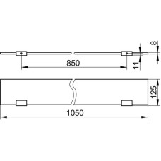 Полка стеклянная 105 см KEUCO Edition 11 11110015700