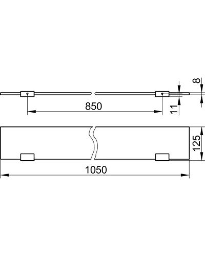 Полка стеклянная 105 см KEUCO Edition 11 11110015700