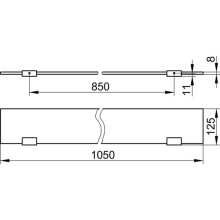Полка стеклянная 105 см KEUCO Edition 400 11510015100