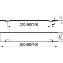 Полка стеклянная 65 см KEUCO Collection Moll 12710015600