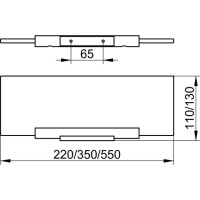 Полка стеклянная 55 см без держателей KEUCO Plan 14910005500