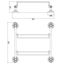 Полка стеклянная 44,5 см Savol 58C S-005822C