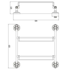 Полка стеклянная 44,5 см Savol 58B S-005822B