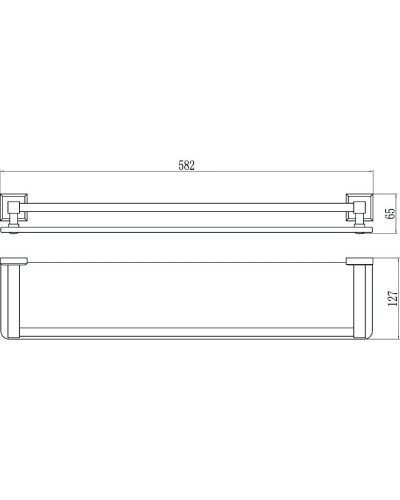 Полка стеклянная 58,2 см Savol 95 S-609591