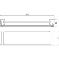 Полка стеклянная 48,2 см Savol 95 S-509591