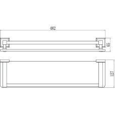 Полка стеклянная 48,2 см Savol 95 S-509591
