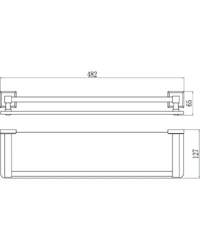 Полка стеклянная 48,2 см Savol 95 S-509591