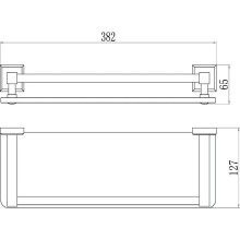 Полка стеклянная 38,2 см Savol 95 S-409591