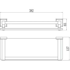 Полка стеклянная 38,2 см Savol 95 S-409591
